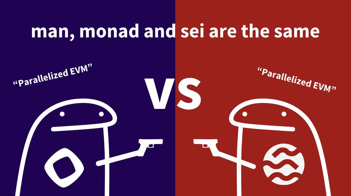 Monad - Defi protocols - evm compatibility, - sei network – transactions – platforms – value – protocols – bitcoin – blockchain – blockchain technology – crypto assets – decentralized finance – digital assets An image comparing SEI vs. Monad