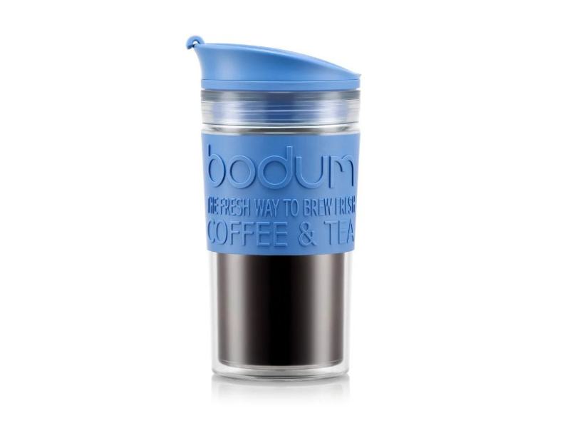 Copo térmico de plástico da marca Bodum. Foto: www.bodum.com