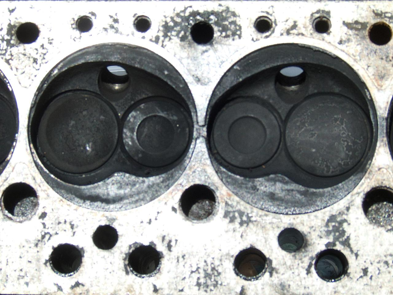 A car engine with a blown head gasket