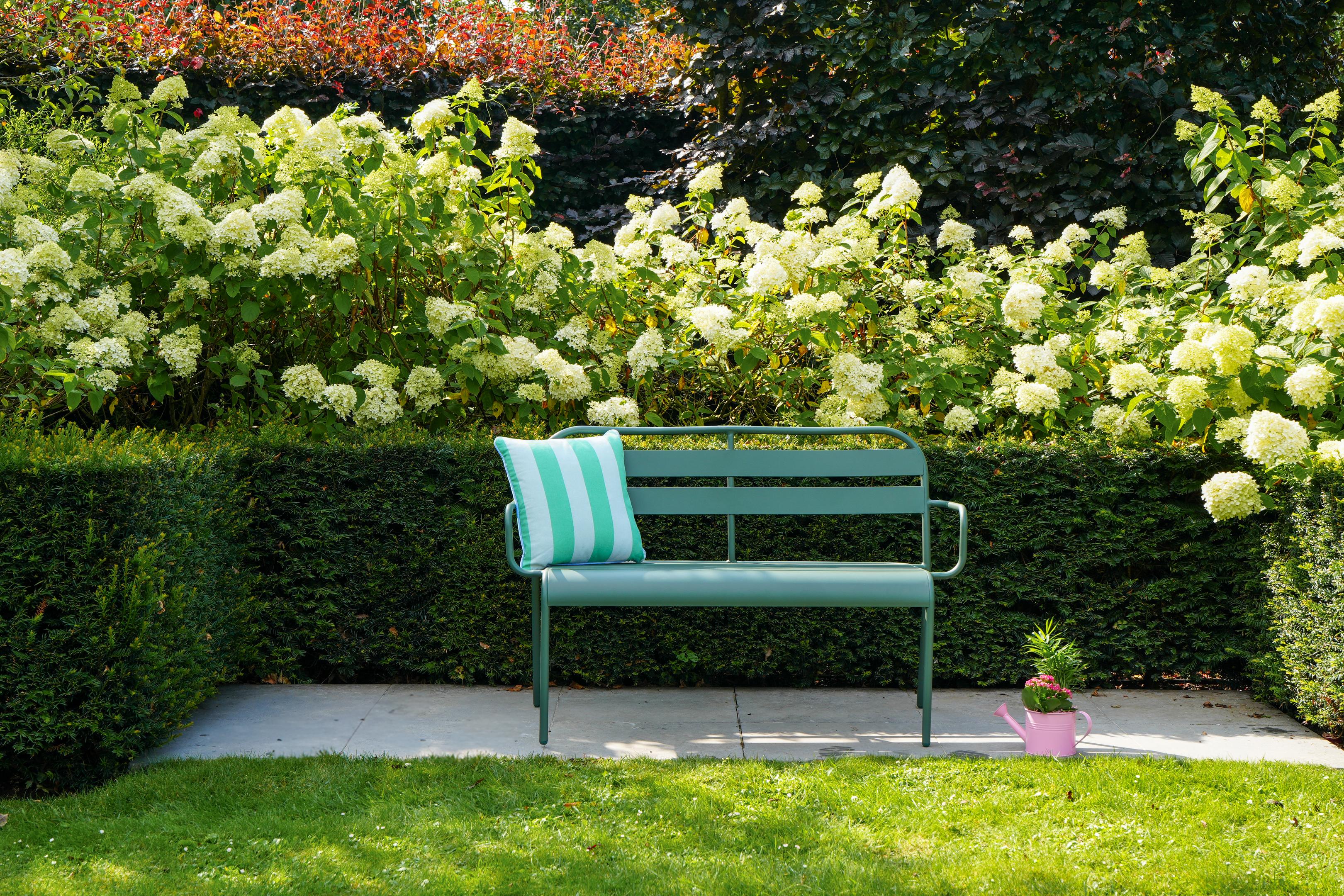 banc de jardin en aluminium vert