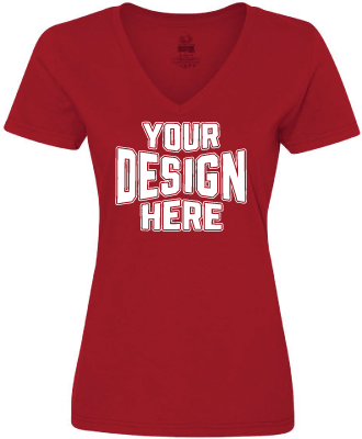 The Fruit of the Loom L39VR v-neck t-shirt has a deep plunging neck line