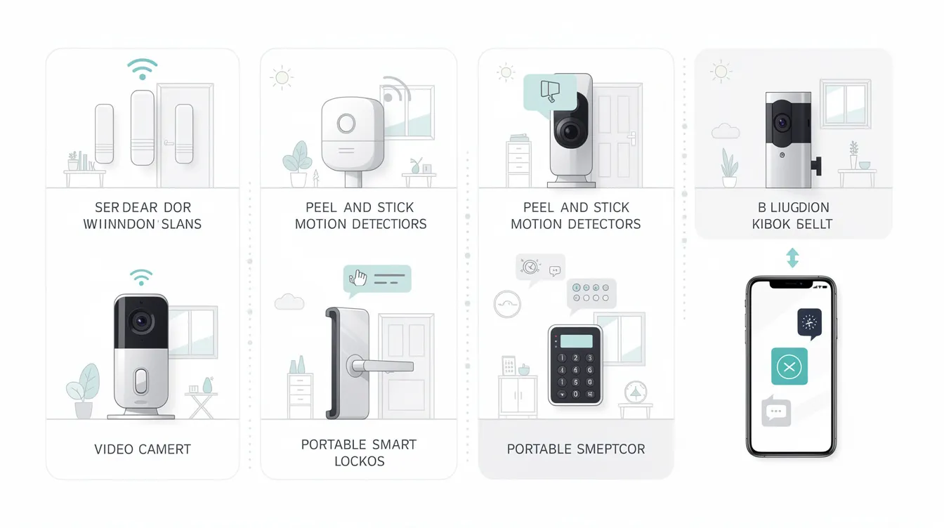 An overview of renter-friendly security systems showcasing various options for home security.
