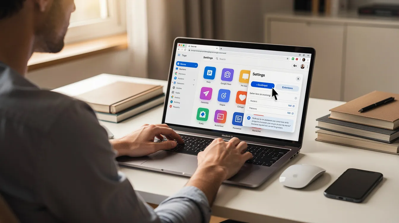 Illustration of browser-based work