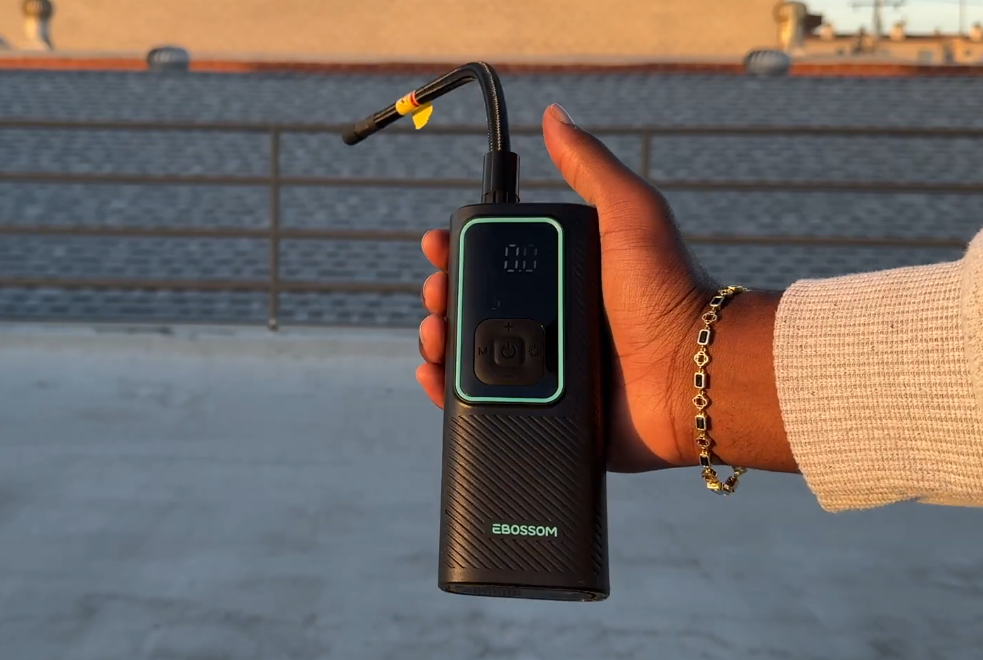 ebossom tire inflator drop test