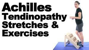 Achilles Tendinopathy Stretches & Exercises - Ask Doctor Jo - YouTube