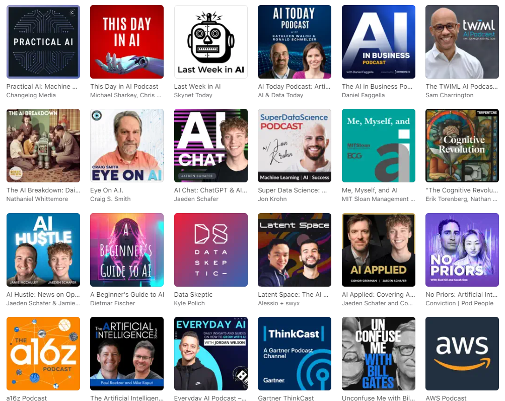 Examples of AI-centric podcasts