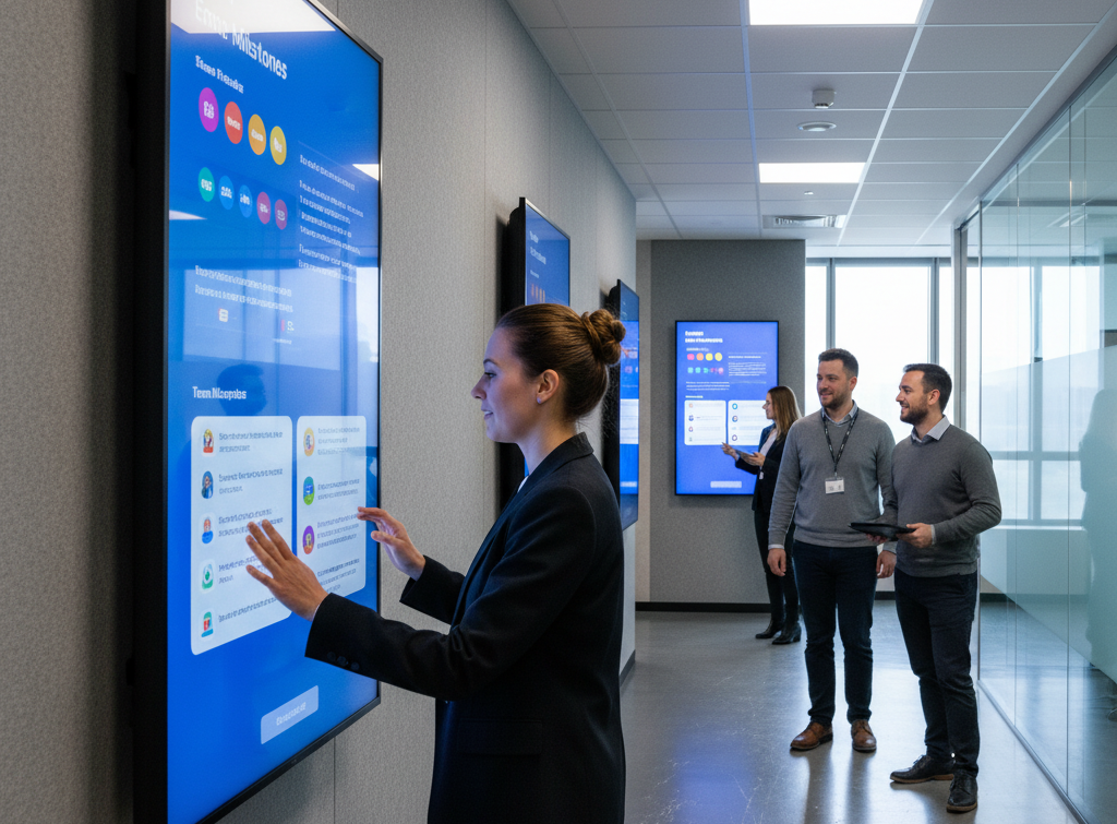 How Do You Create Employee Recognition Signage Boards? 2 digital employee recognition boards