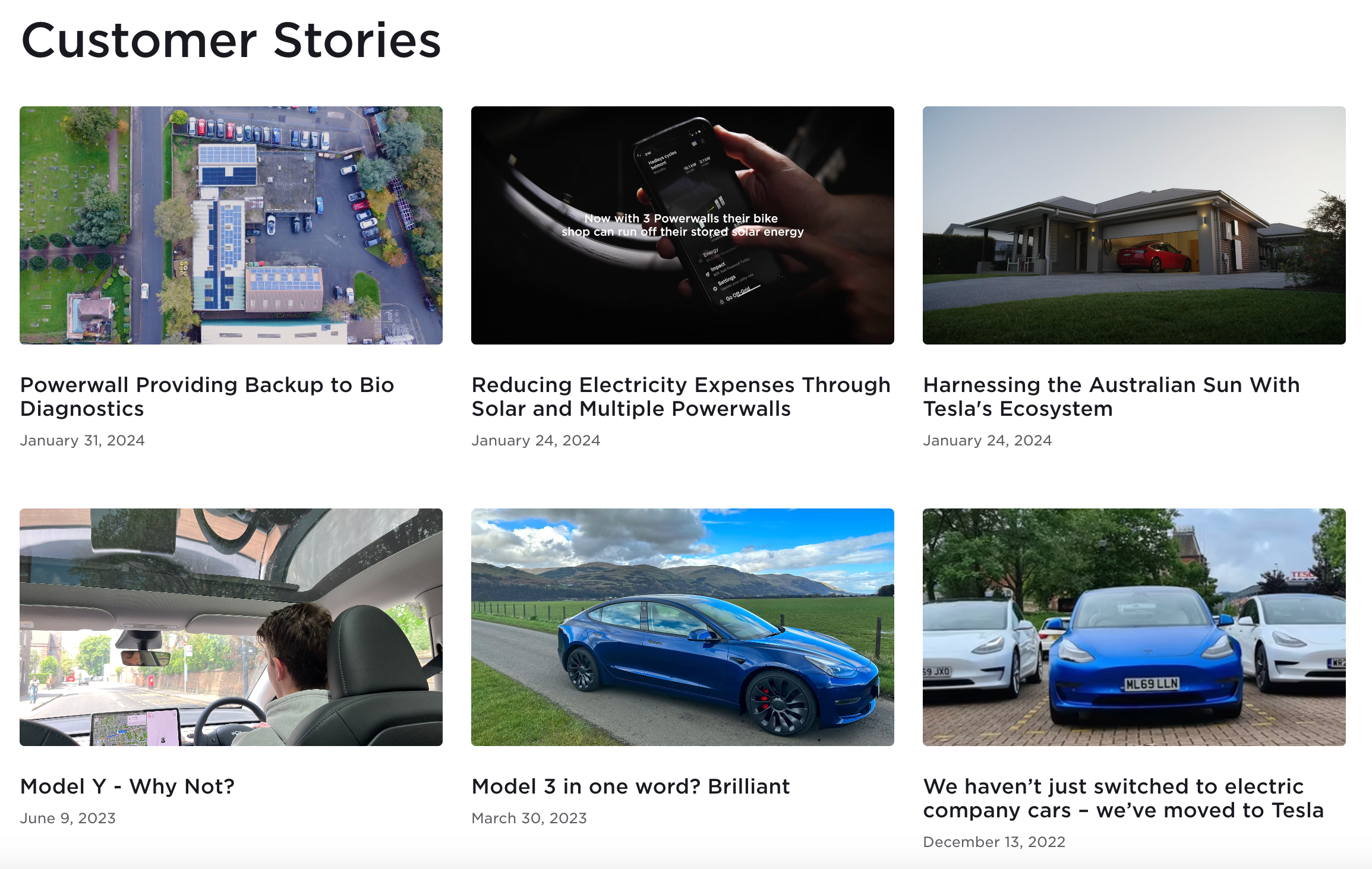 Tesla customer stories