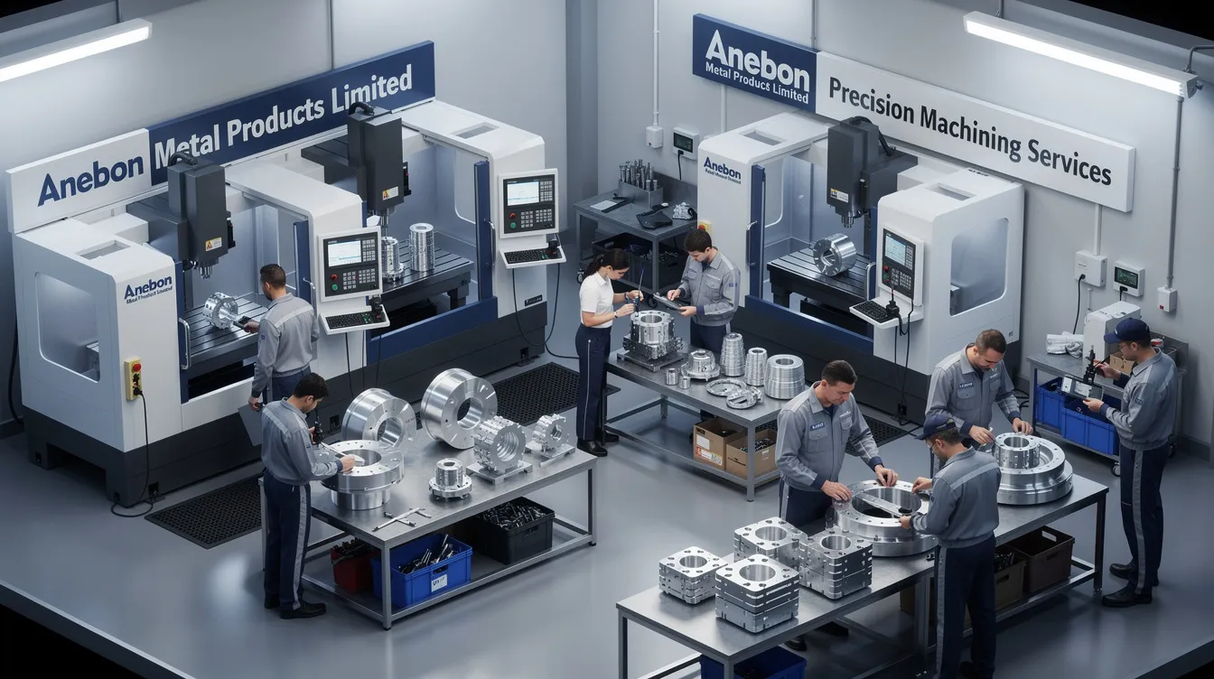 The image showcases the services offered by Anebon Metal Products Limited, a precision machining company known for its commitment to quality and reliability. It highlights their expertise in CNC machining, fabrication services, and the ability to produce components with tight tolerances, emphasizing their solid reputation in the industry.