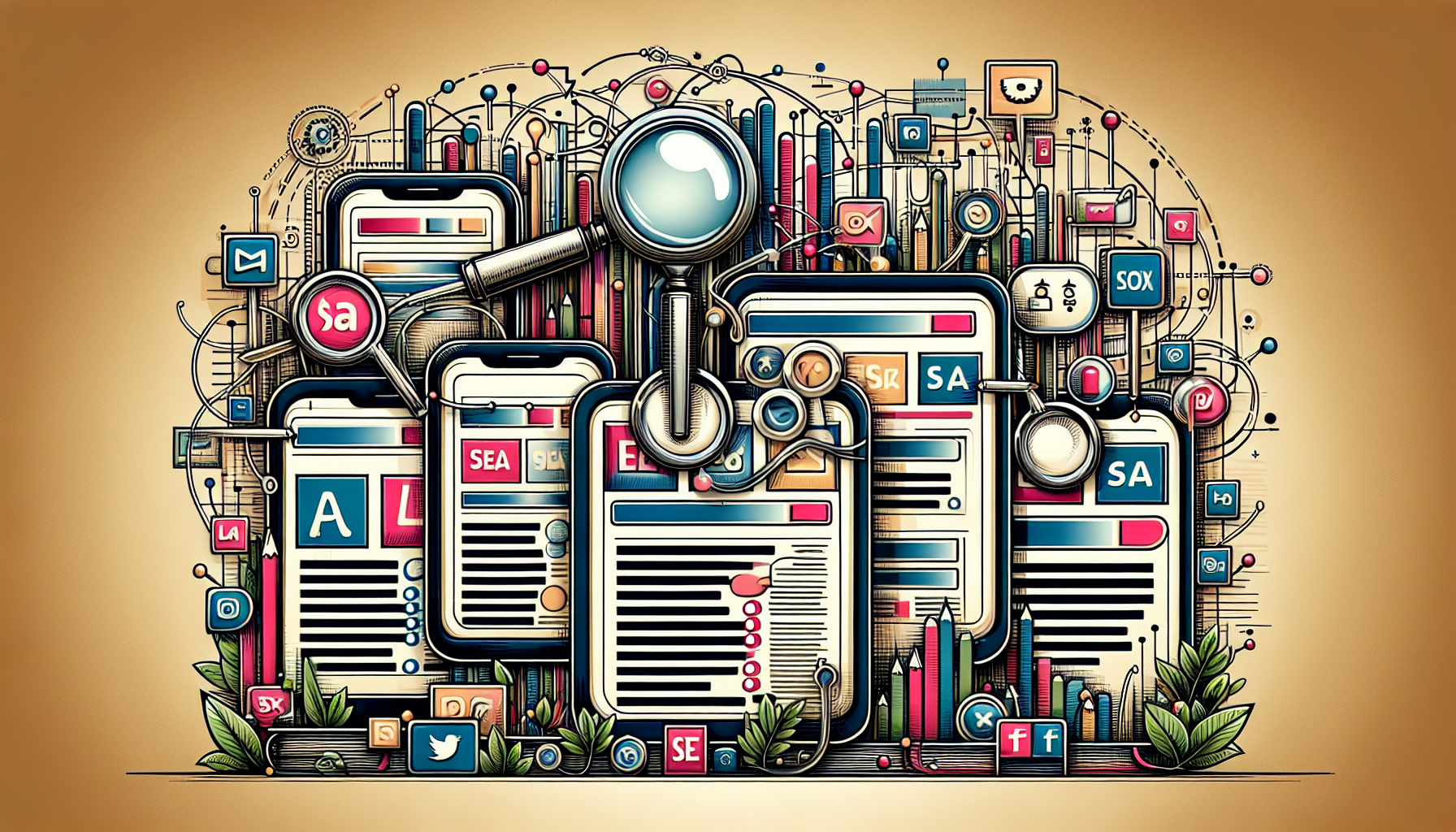 Optimized social media profiles for SEO benefits