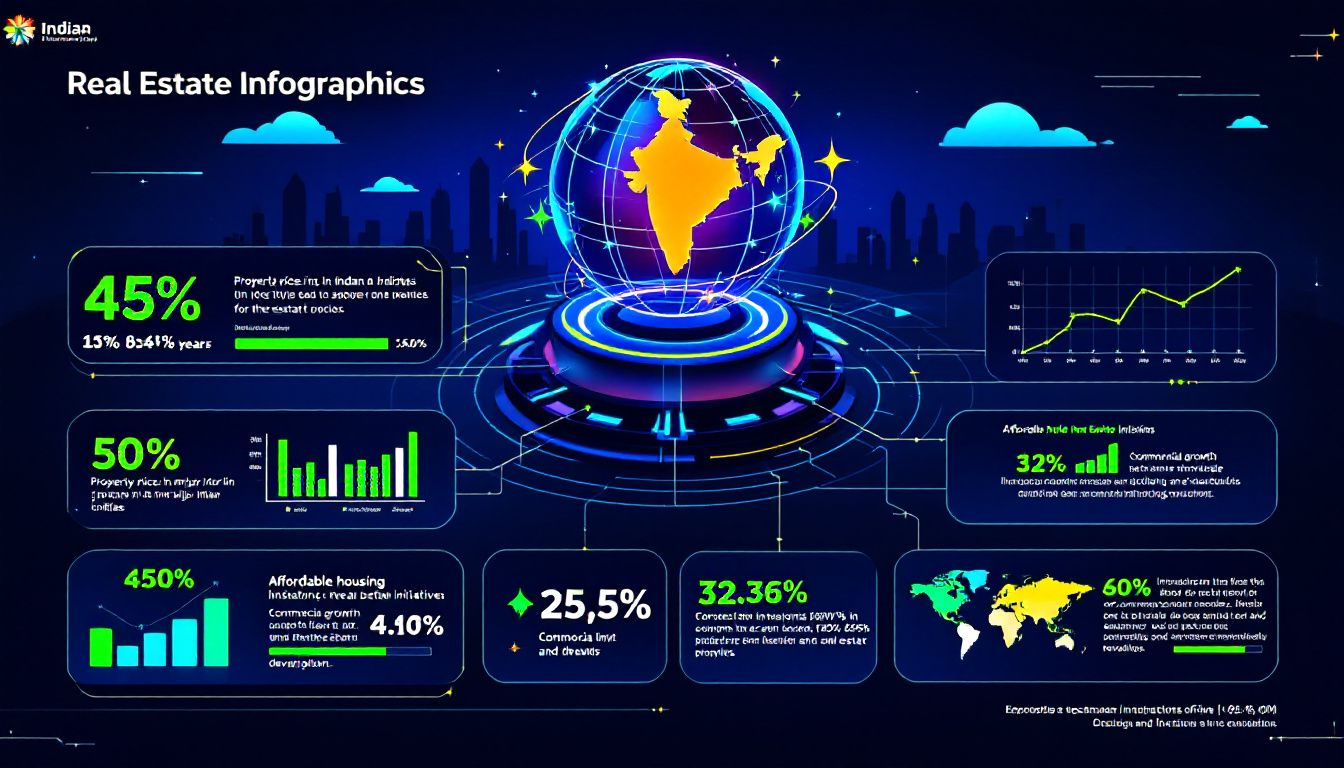 621b1210 ea22 4d3c bd49 1fea9ec03f1e Market outlook of the real estate sector in India, showcasing trends and forecasts.