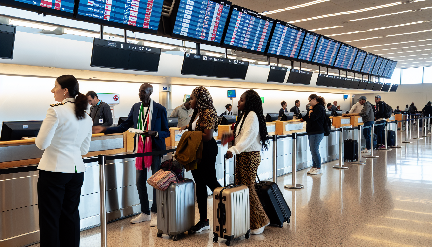 Kenya Airways check-in at JFK Airport