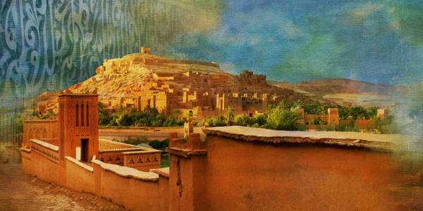 Ksar ait benhaddou à la ville de ouarzazate, une toile de couleurs