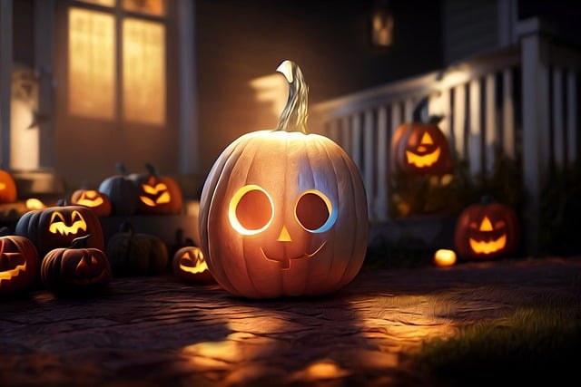 halloween, jack o' lanterns, pumpkins