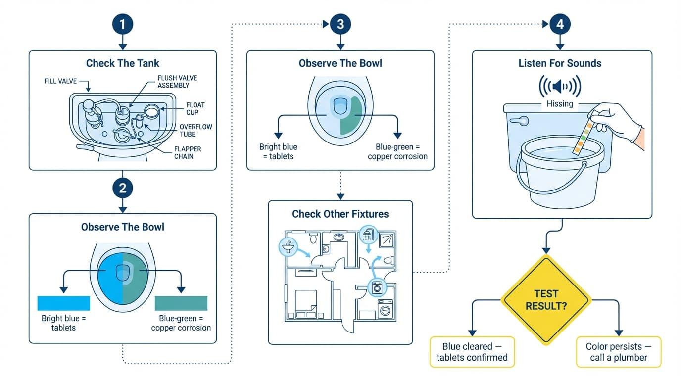 How To Diagnose Your Blue Toilet Water At Home