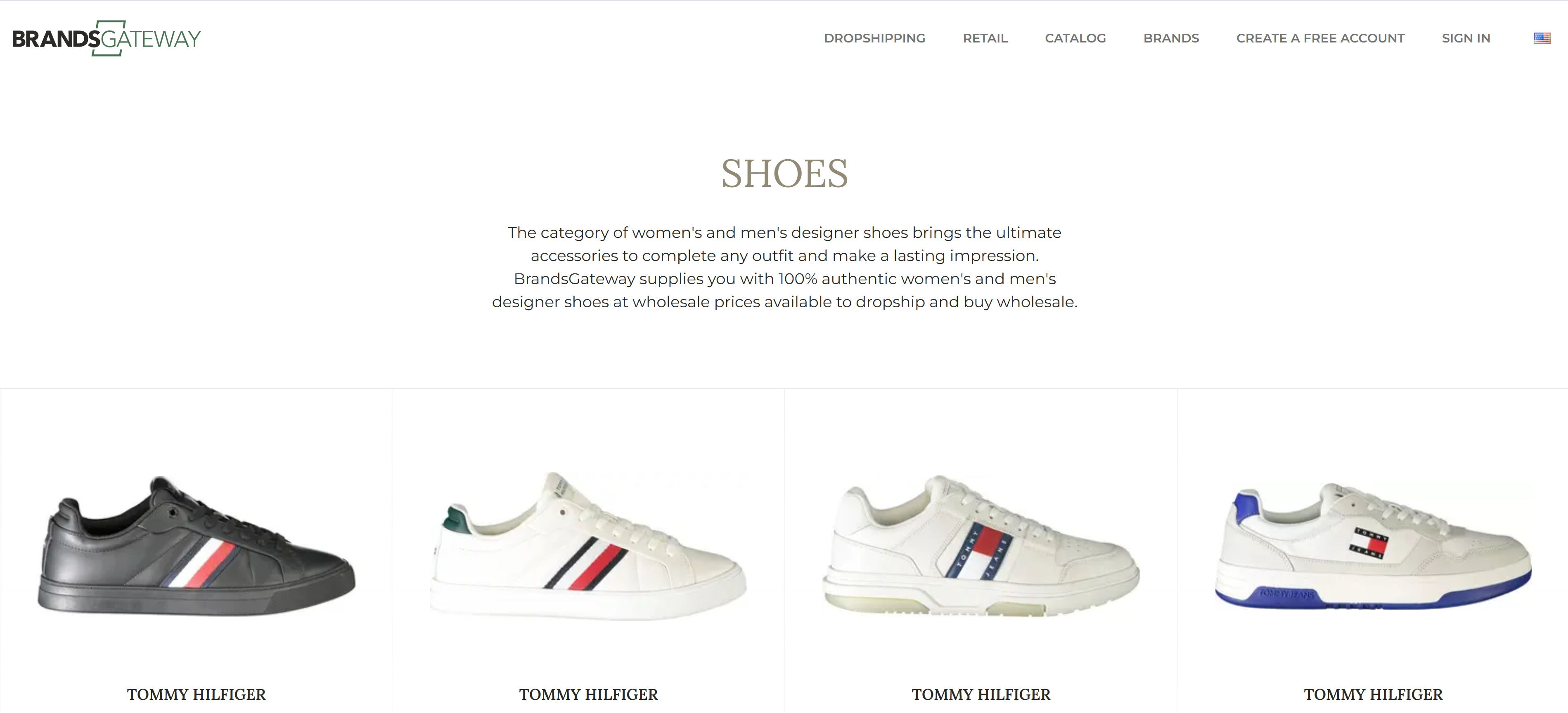 dropshipping shoes using brandsgateway as a supplier