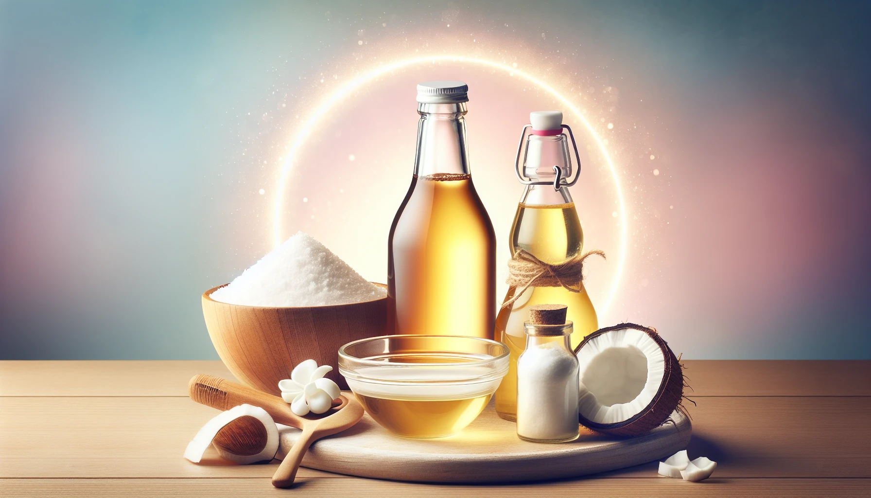 Natural ingredients for skin care including apple cider vinegar