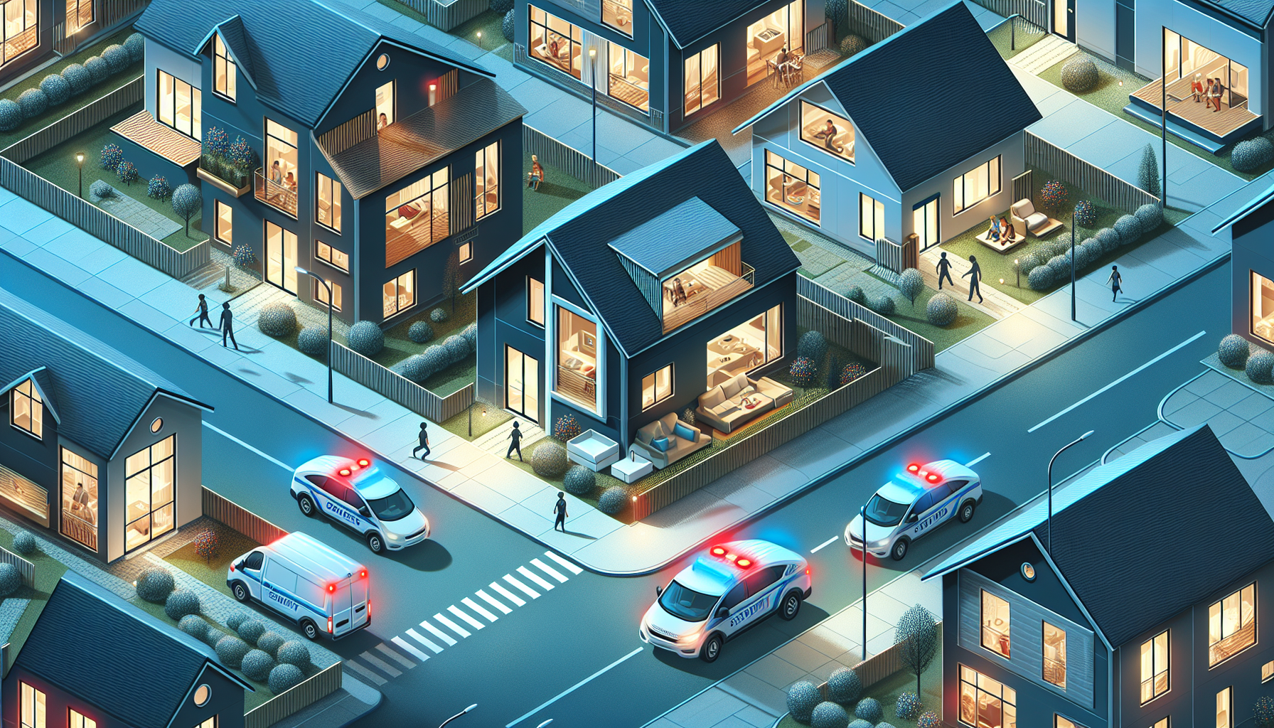 Illustration of residential security services