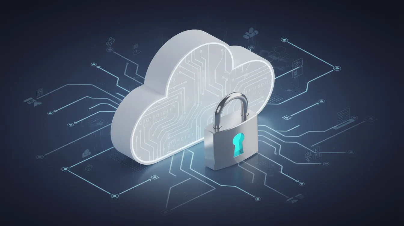 A secure digital cloud storage concept, symbolizing the safety and protection of data.