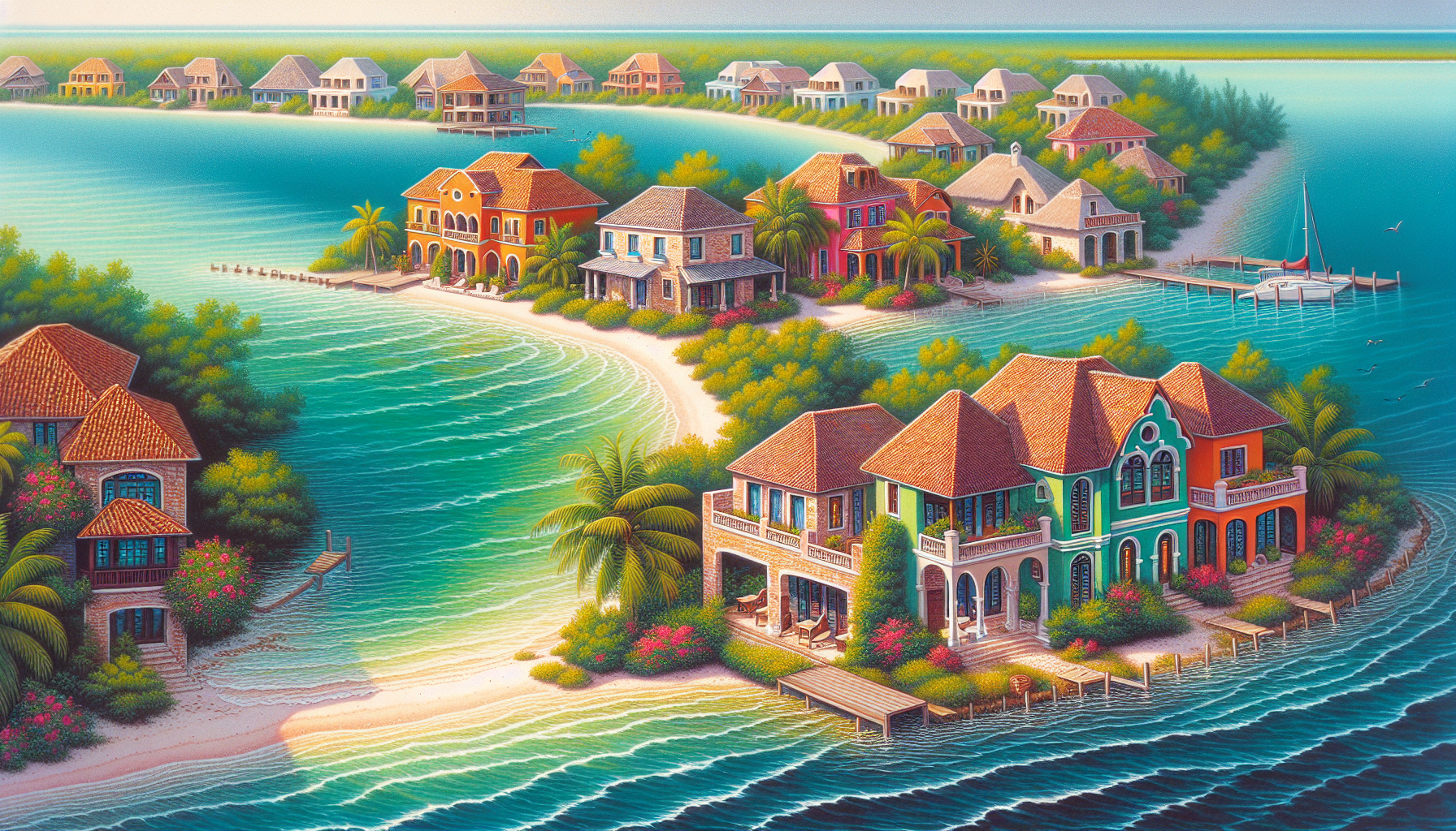 Featured Bacalar property listings with a focus on lagoon-front homes.