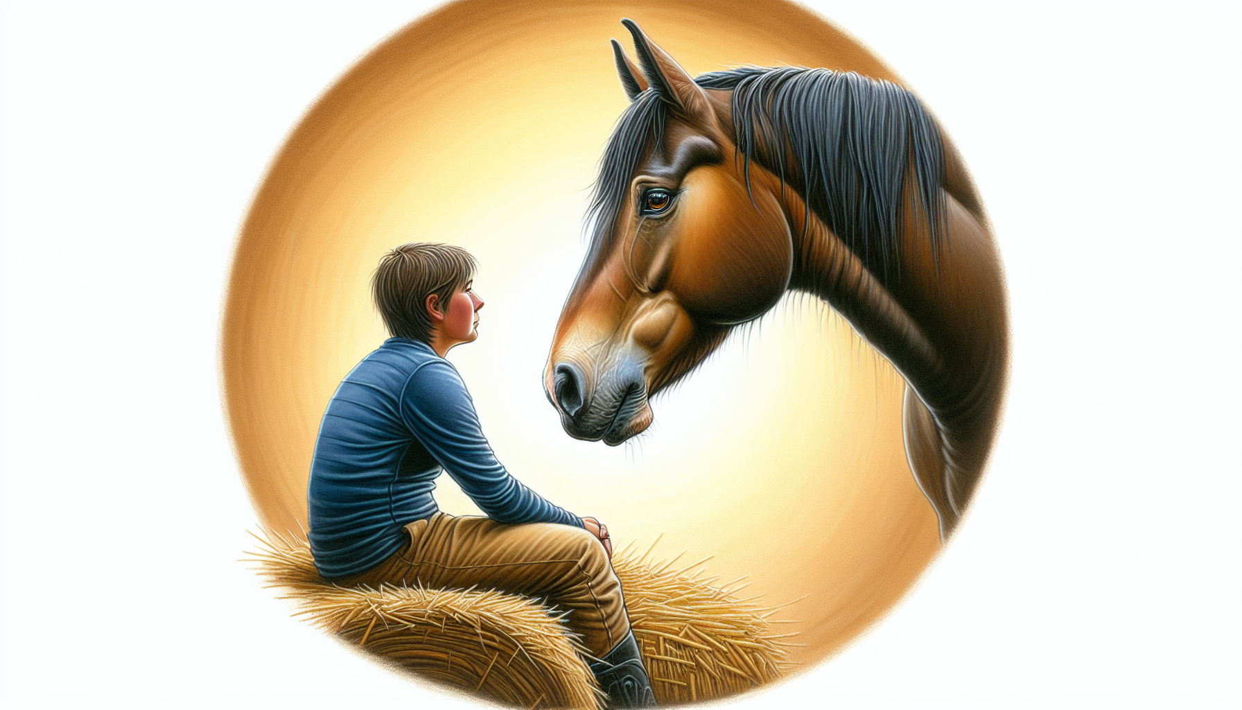 Horse mirroring emotional state in therapy session