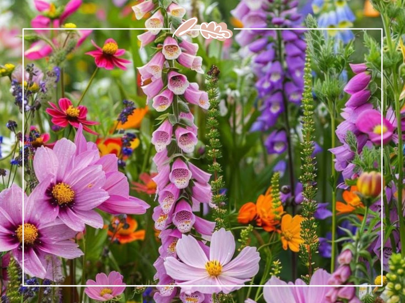 Burst of cosmos, foxgloves and wildflowers in a rainbow palette – Top 50 Flower Species blog by Fabulous Flowers & Gifts.