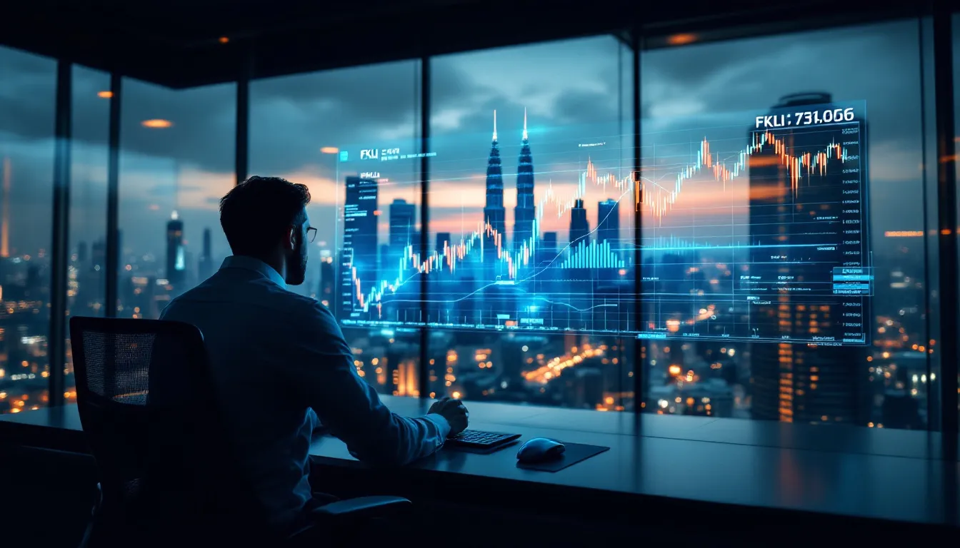 A trader analyzing strategies for FKLI trading.