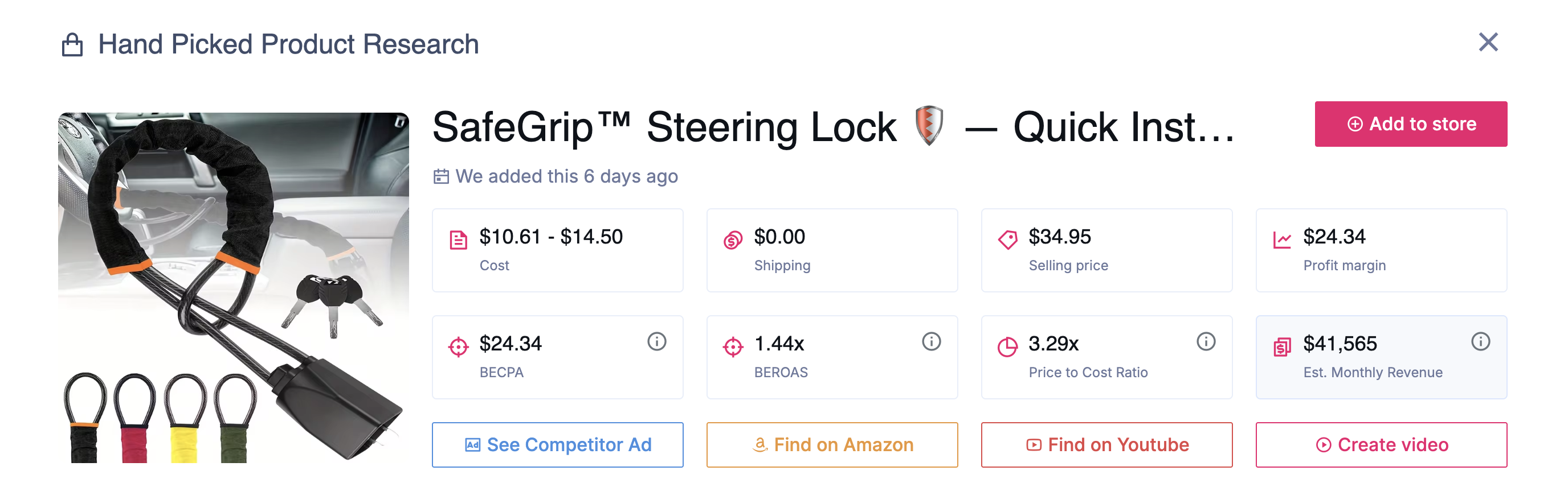 SafeGrip Steering Lock