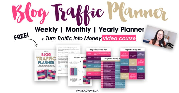Twins Mommy Blog Traffic Planner and Vidoe Course