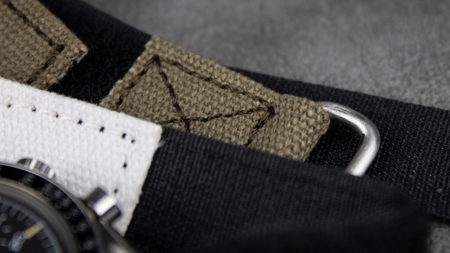 A selection of different NASA watch straps for choosing the right one.