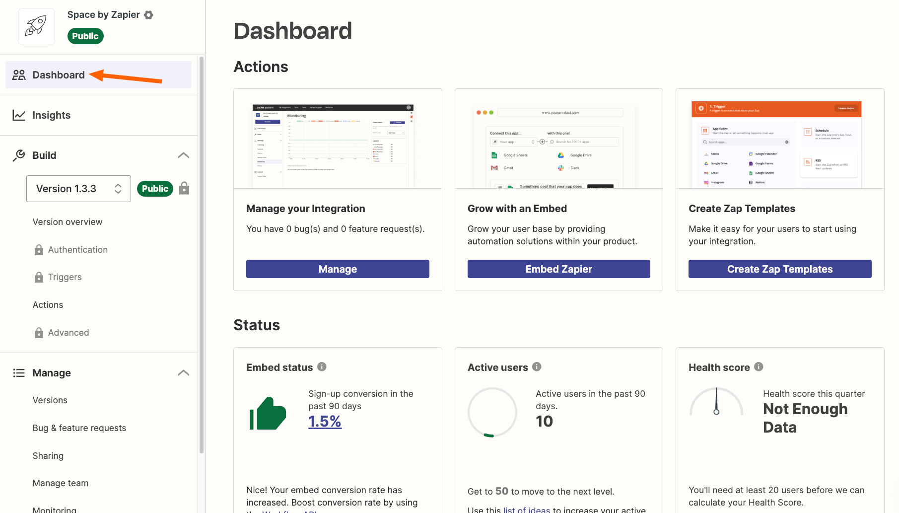 Zapier interface