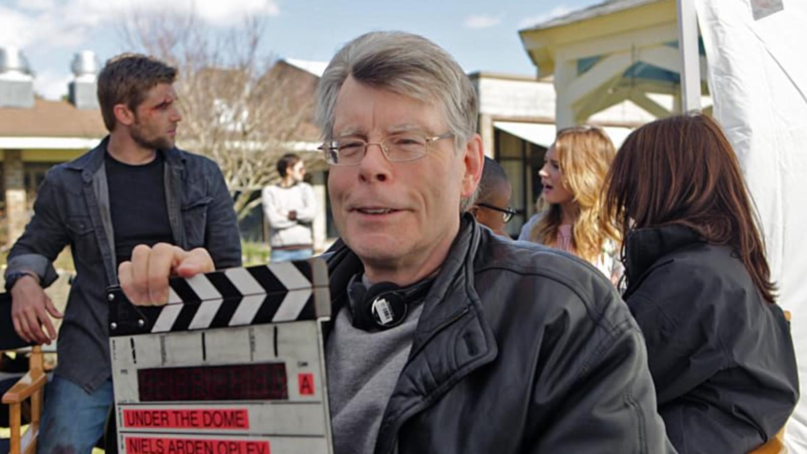 Stephen King, Mike Vogel, and Britt Robertson in Under the Dome