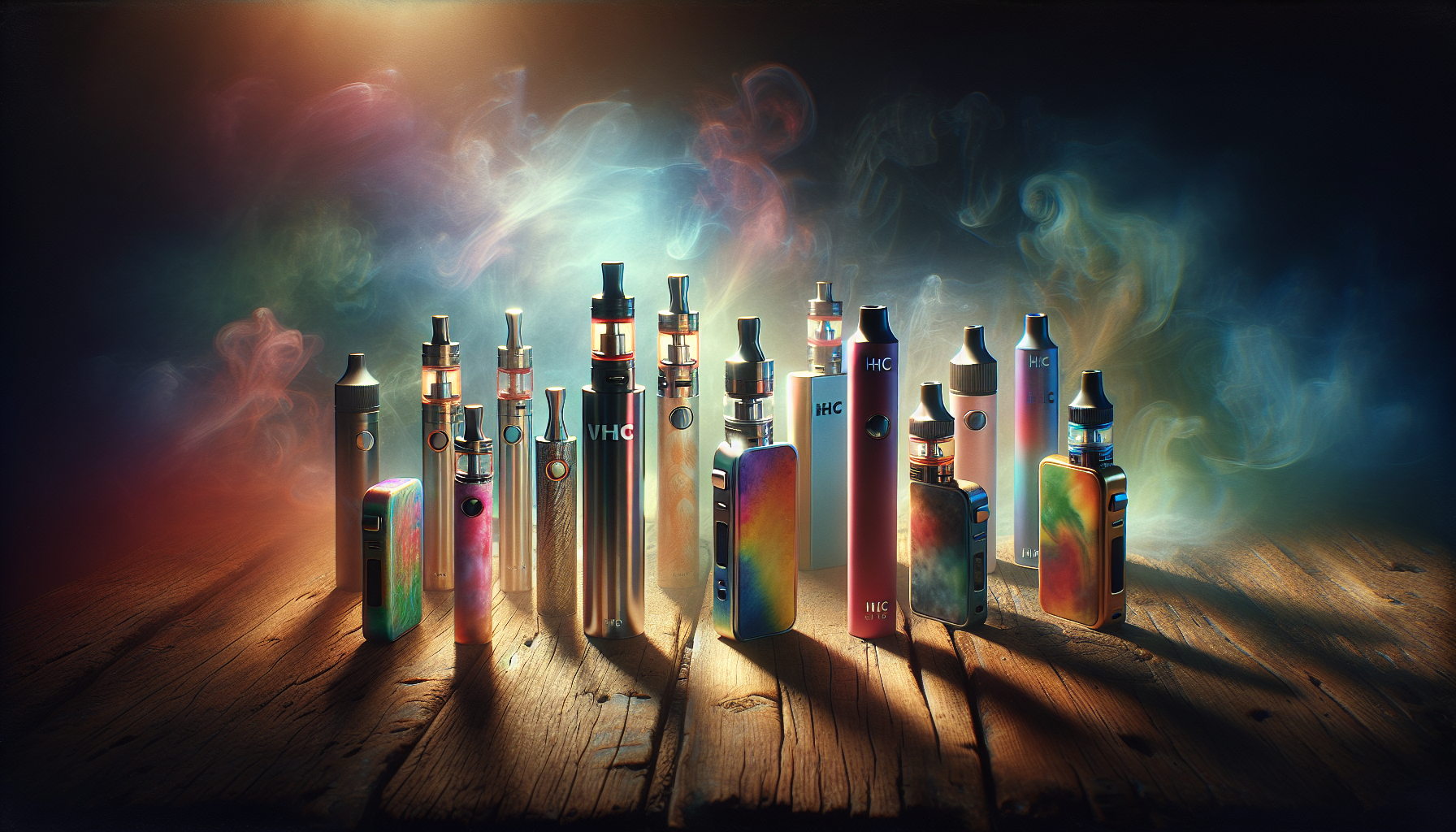 HHC Vape products in a blurred representation to show the variety.