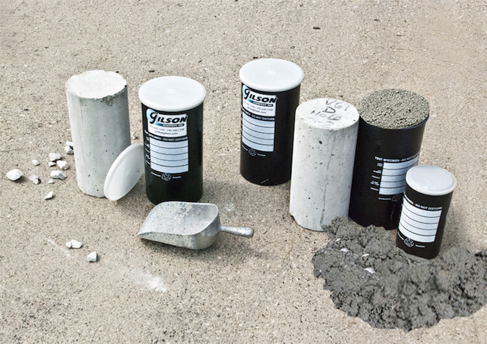 Concrete sample preparation and handling techniques