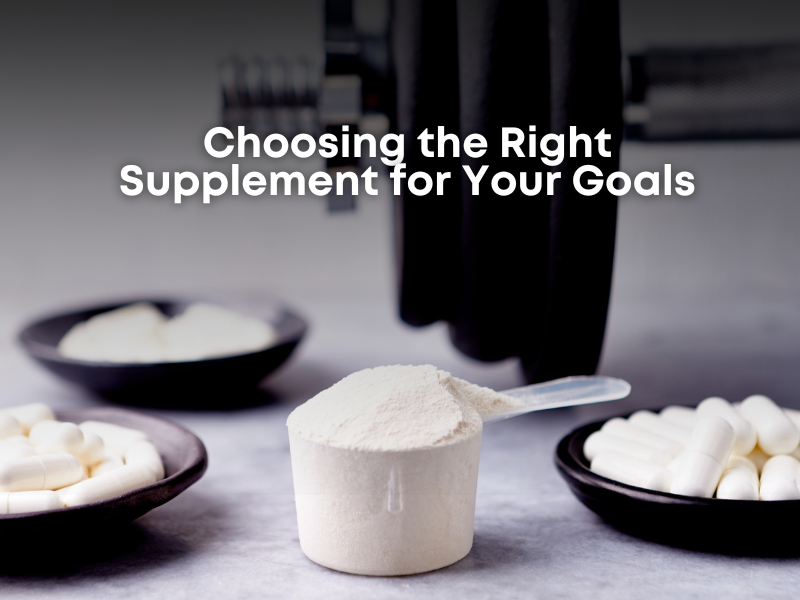 An image showing steps to choose the right creatine supplement.