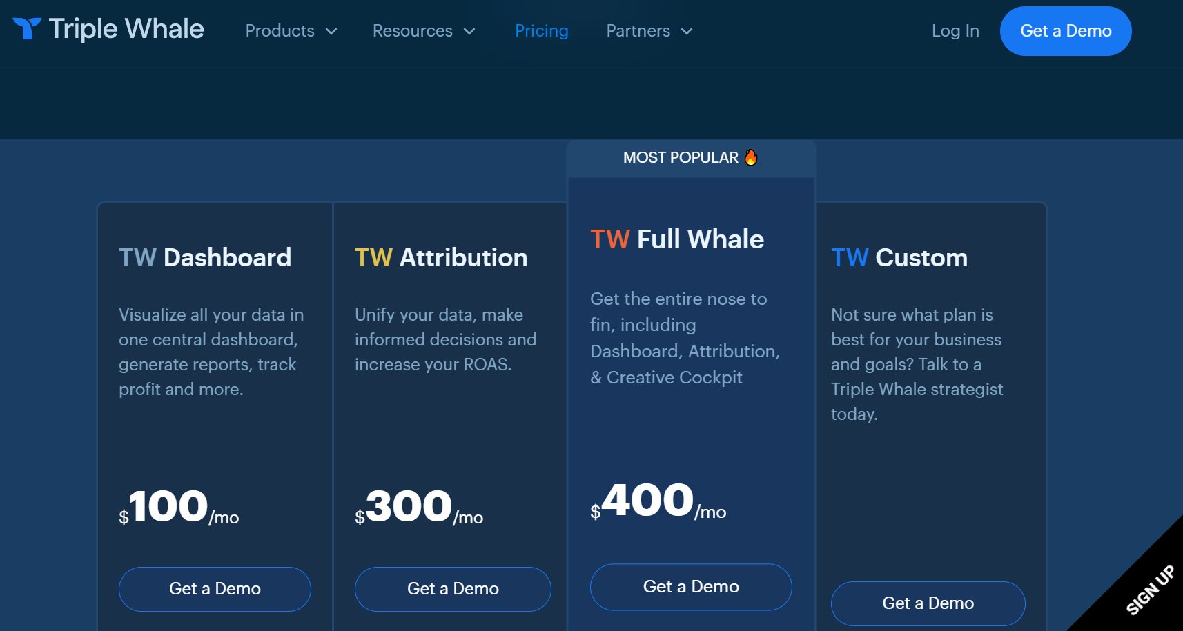 Triple Whale Pricing