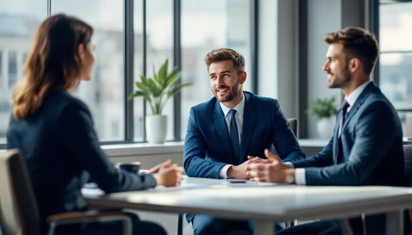 A Colorado Springs workers compensation lawyer consulting with a client.
