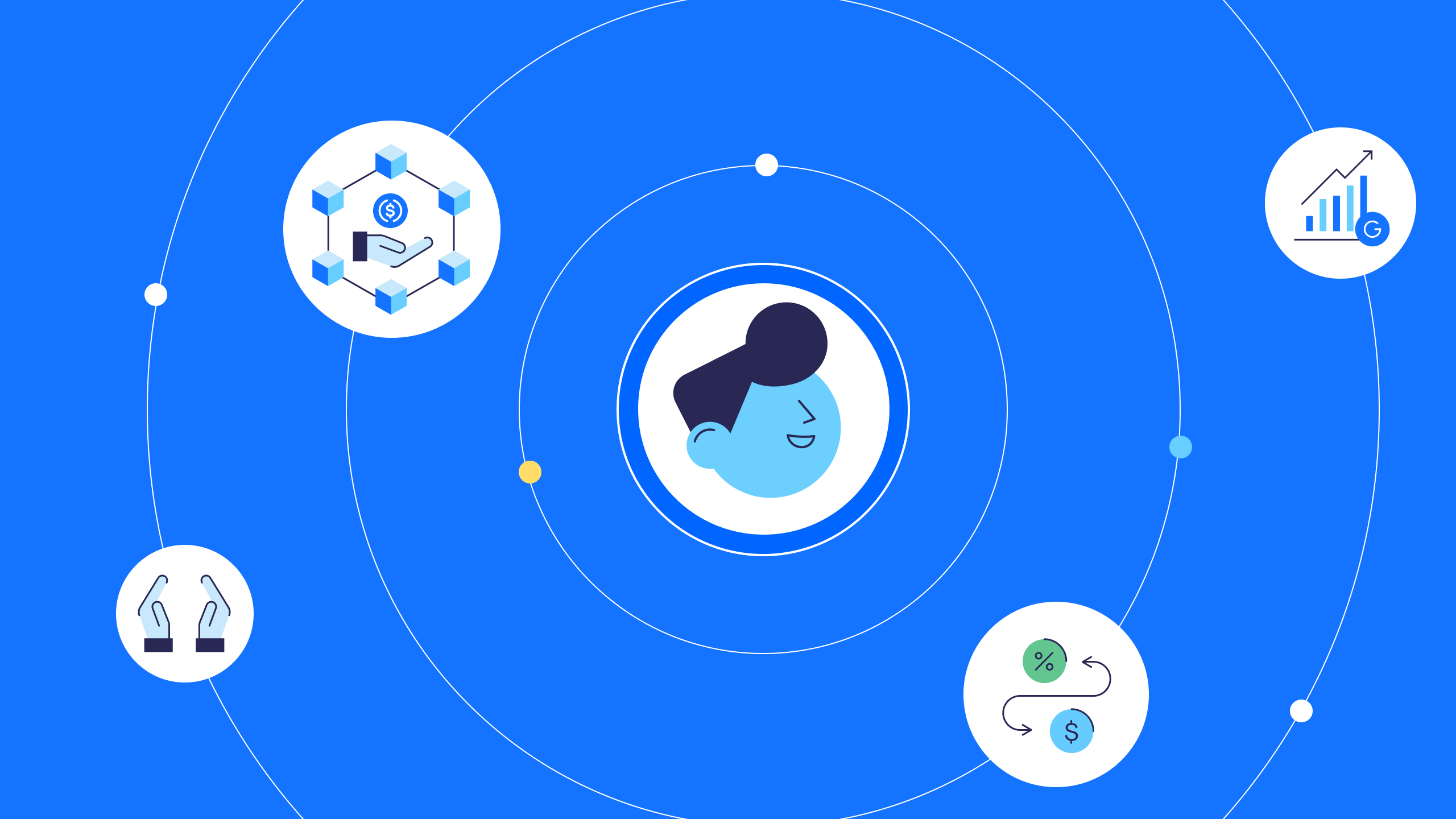 A Person visualizing all the defi projects and ecosystem