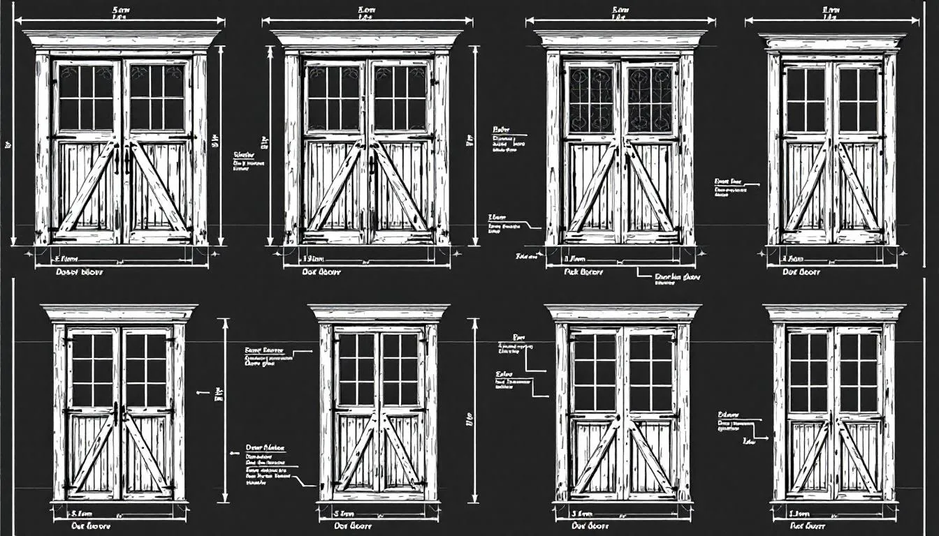 Various doors and windows options for enhancing an oak garage.