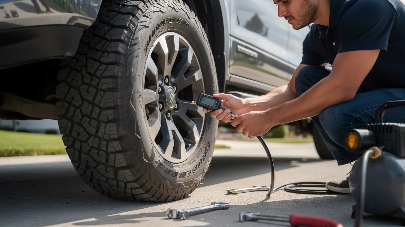 Check tire air pressure
