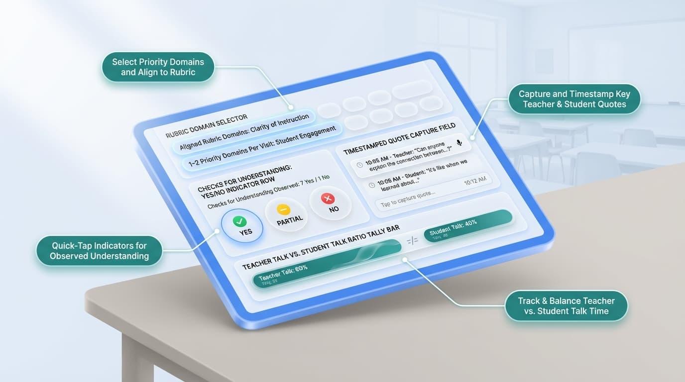 Capturing Evidence Efficiently During Classroom Visits
