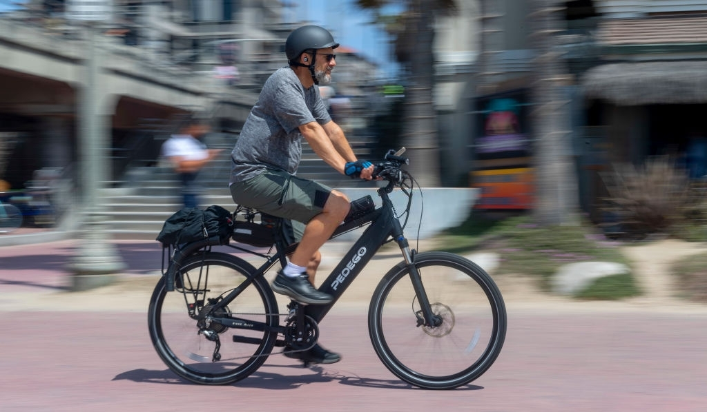 Man Riding An Electric Bike