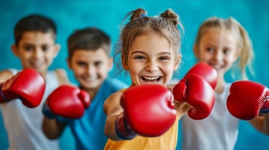 with so many martial arts styles to choose from--like muay thai, tae kwon do, karate, and more--a group kickboxing program for younger age groups will help children gain confidence, lose weight in a healthy way, make new friends, and other benefits that will aid them in everyday life