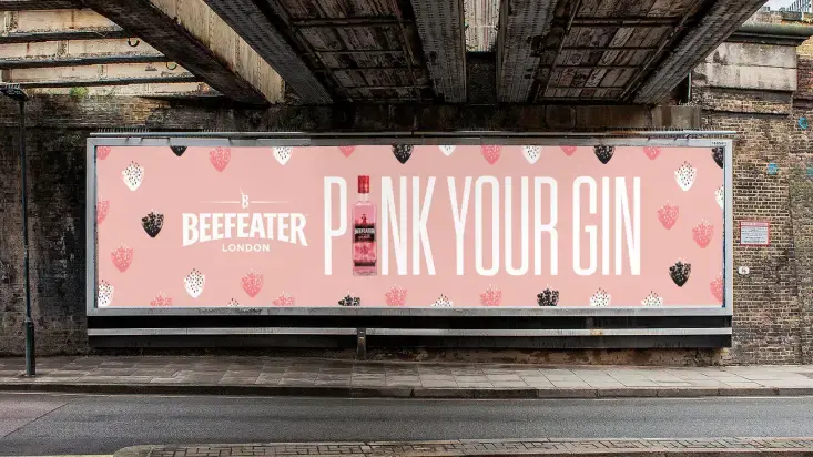 15 Powerful Street Advertising Ideas 5 beefeater pink outdoor marketing campaign