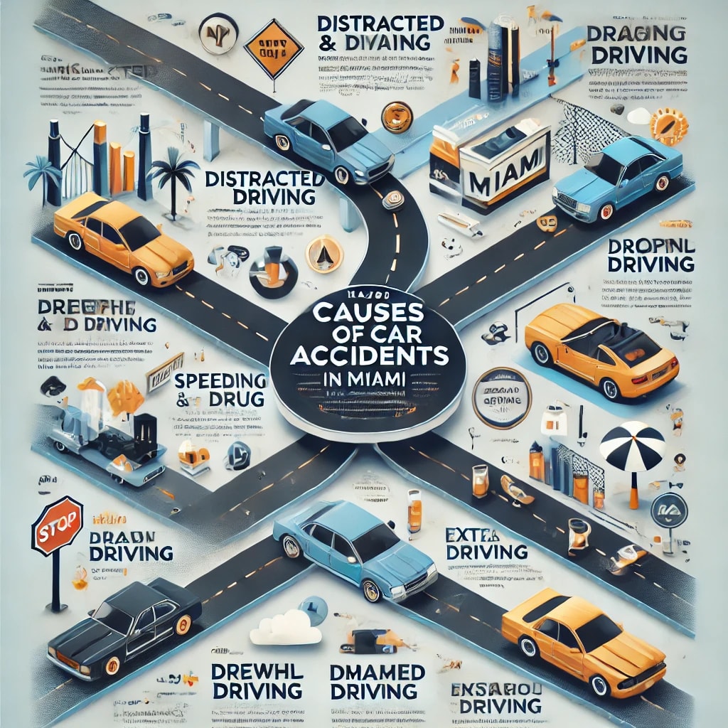 Major causes of car accidents in Miami.