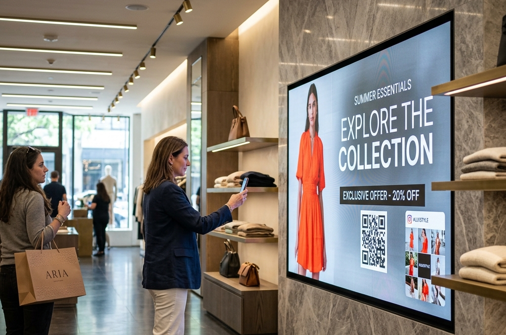 types of retail signage connect with indoor signage