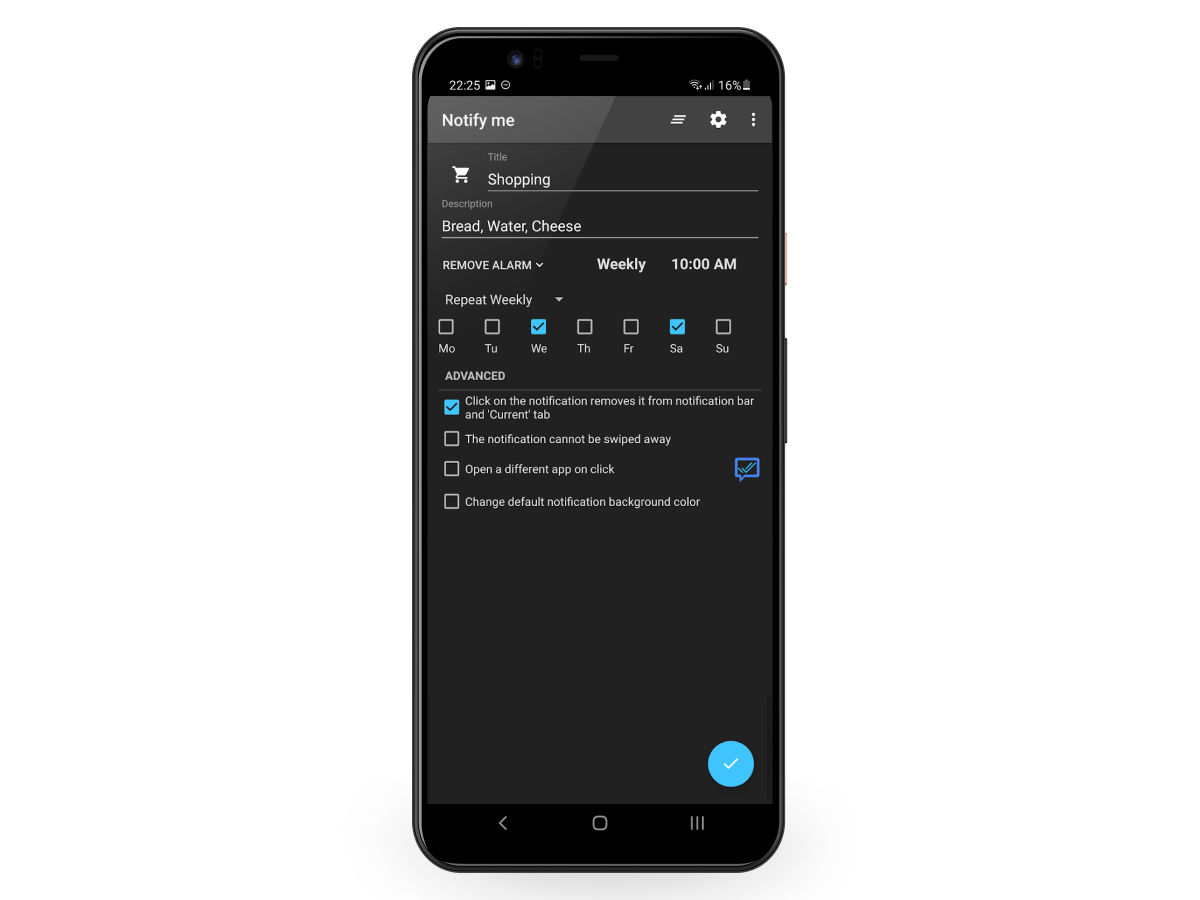 notify me android app