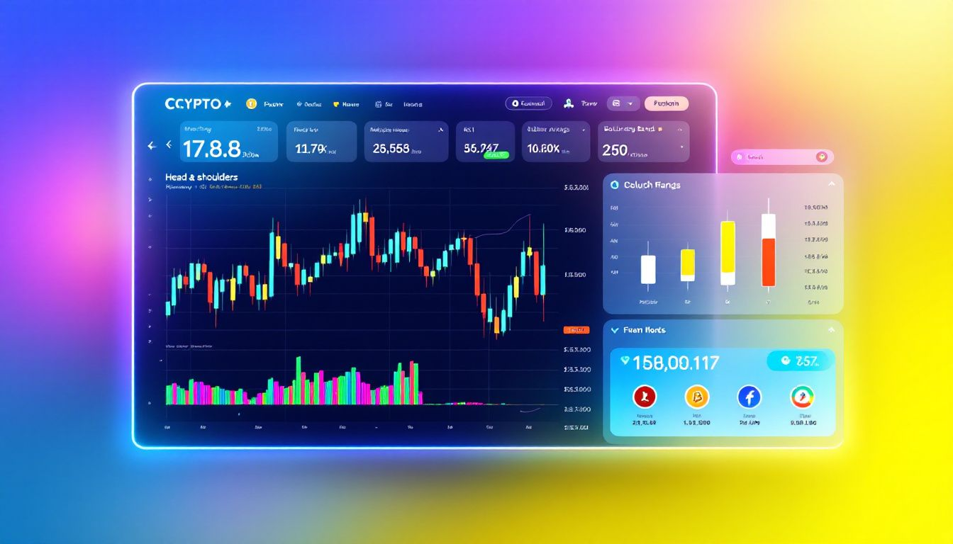 Chart patterns for crypto trading including head and shoulders.