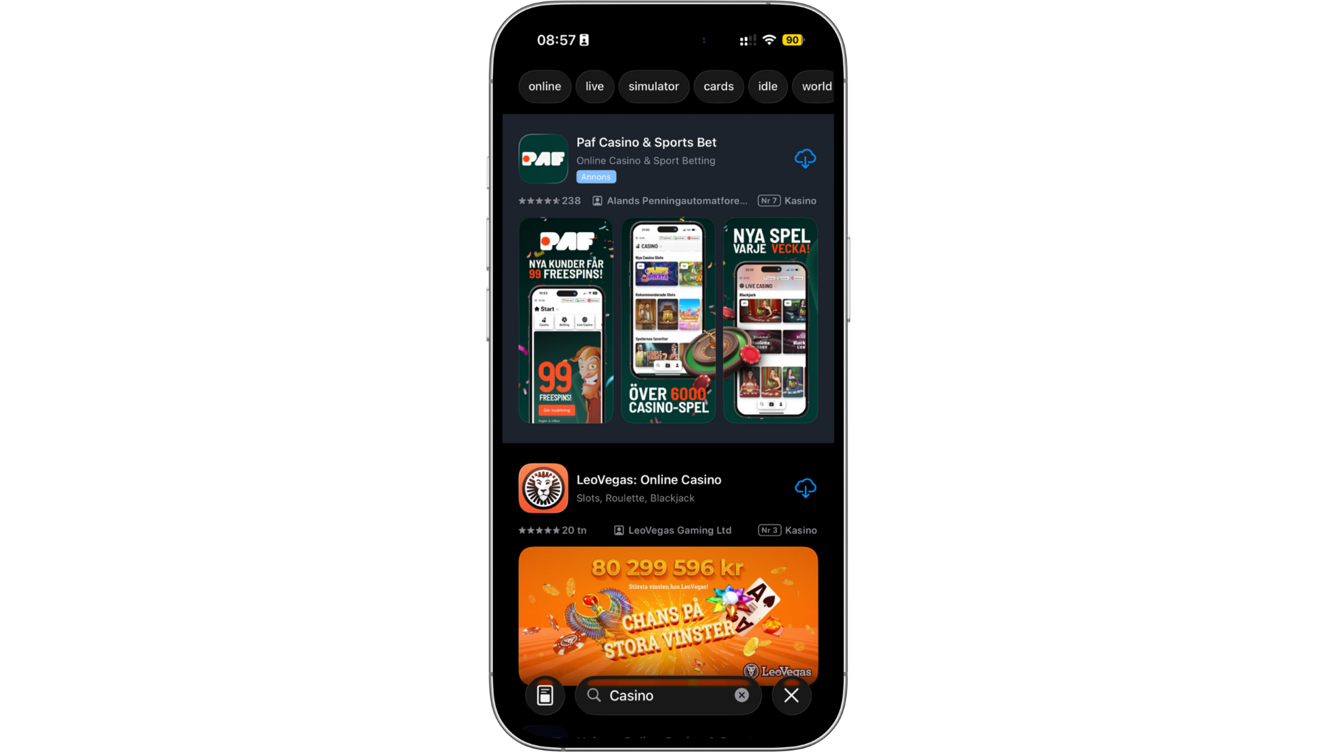 casino i mobilen app store
