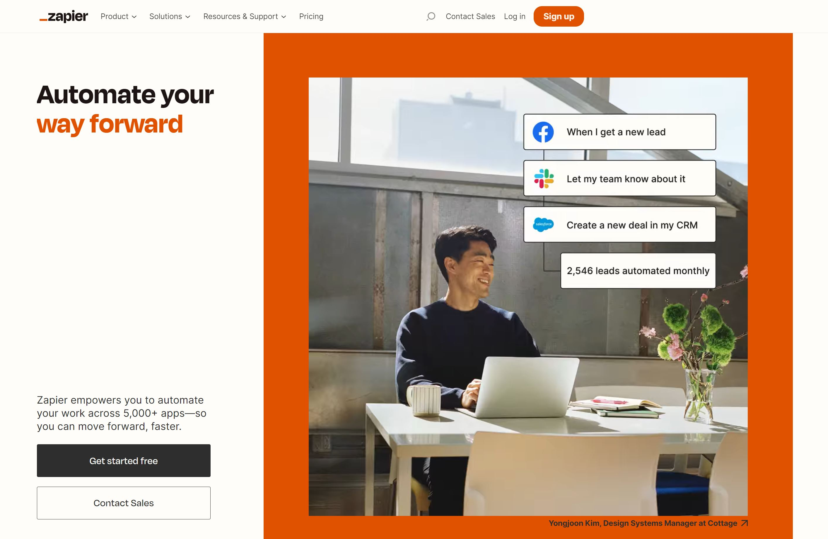 zapier homepage